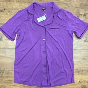 NEW Cosabella Women XL Pajama Top Bella SS Top Purple Cyclamen Lounge PJ Cozy
